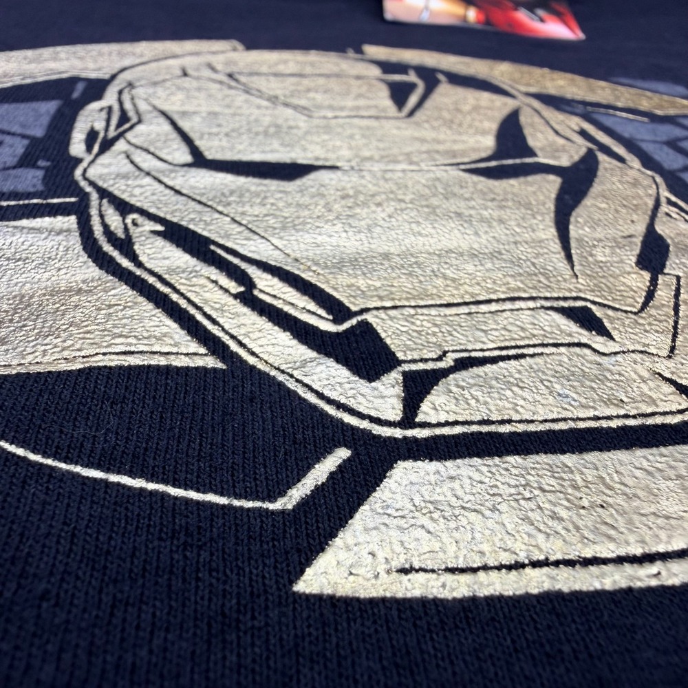 Iron Man 2008 Movie Mad Engine Gold Face T-Shirt Black XL New With Tags - Picture 3 of 15